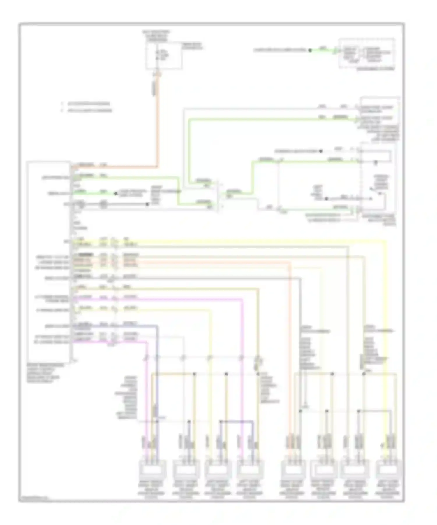 Wiring diagram from rear object sensor (left for Cadillac ATS I (2012-2014)