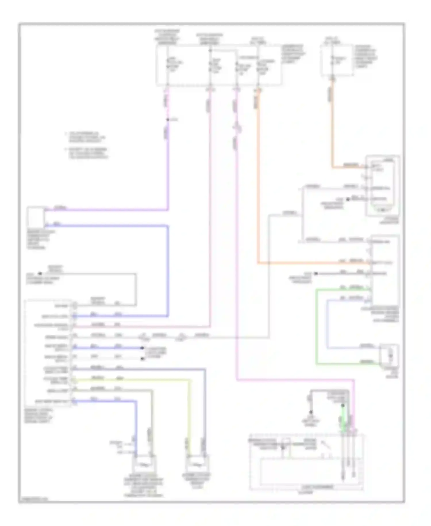 Wiring diagram auxiliary underhood fuse block (right front for Cadillac ATS I (2012-2014)