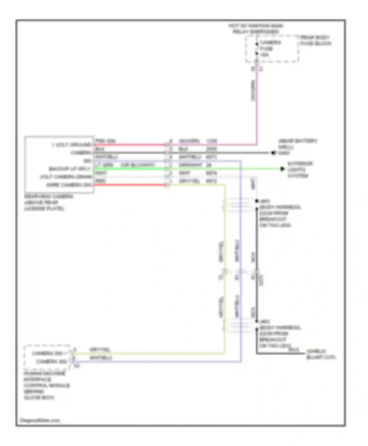 Wiring diagram camera + sig camera - sig for Cadillac ATS I (2012-2014)