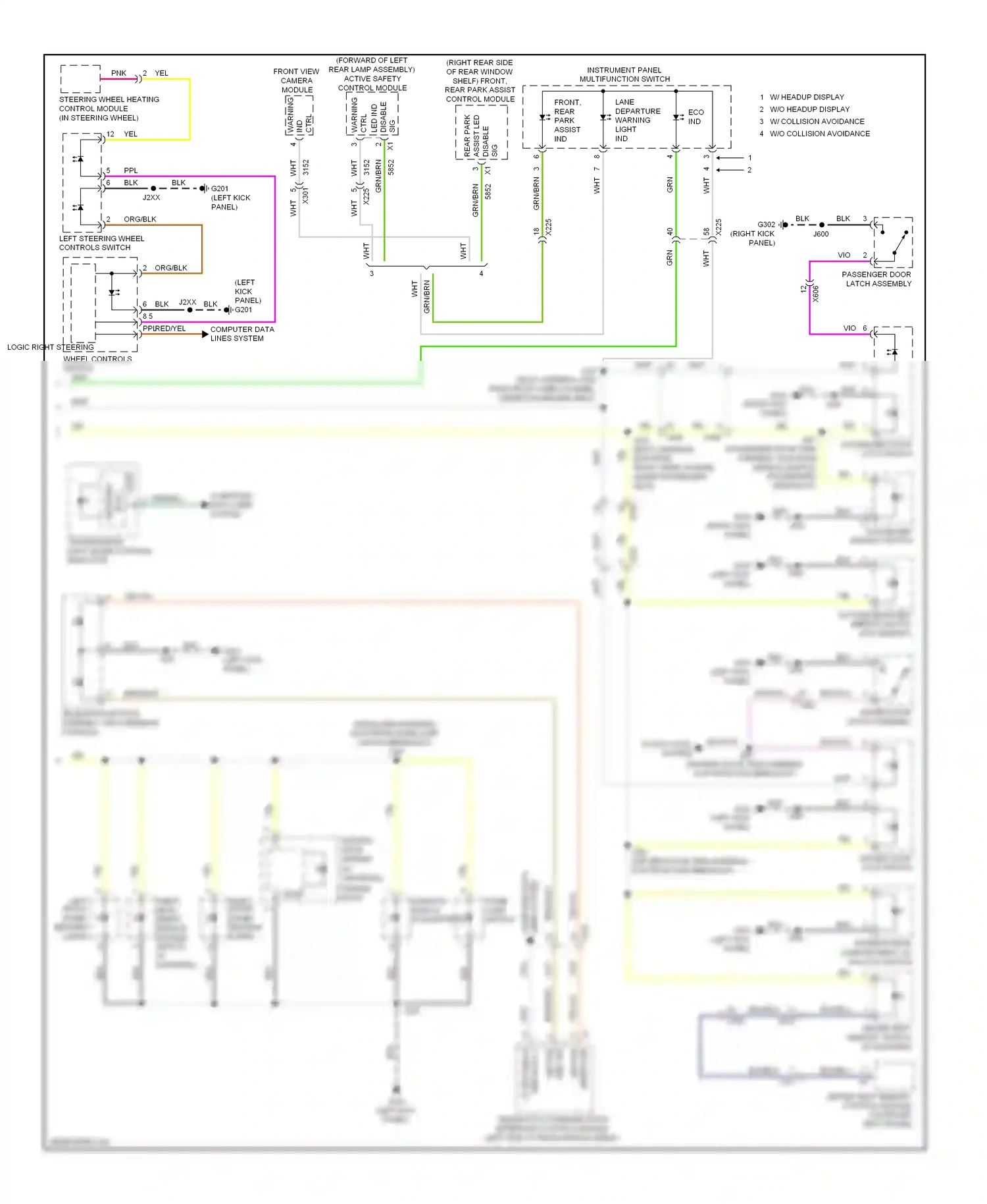 Cadillac ATS I (2012-2014) interior rear compartment lid unlatch switch wiring diagram  (2 of 3)