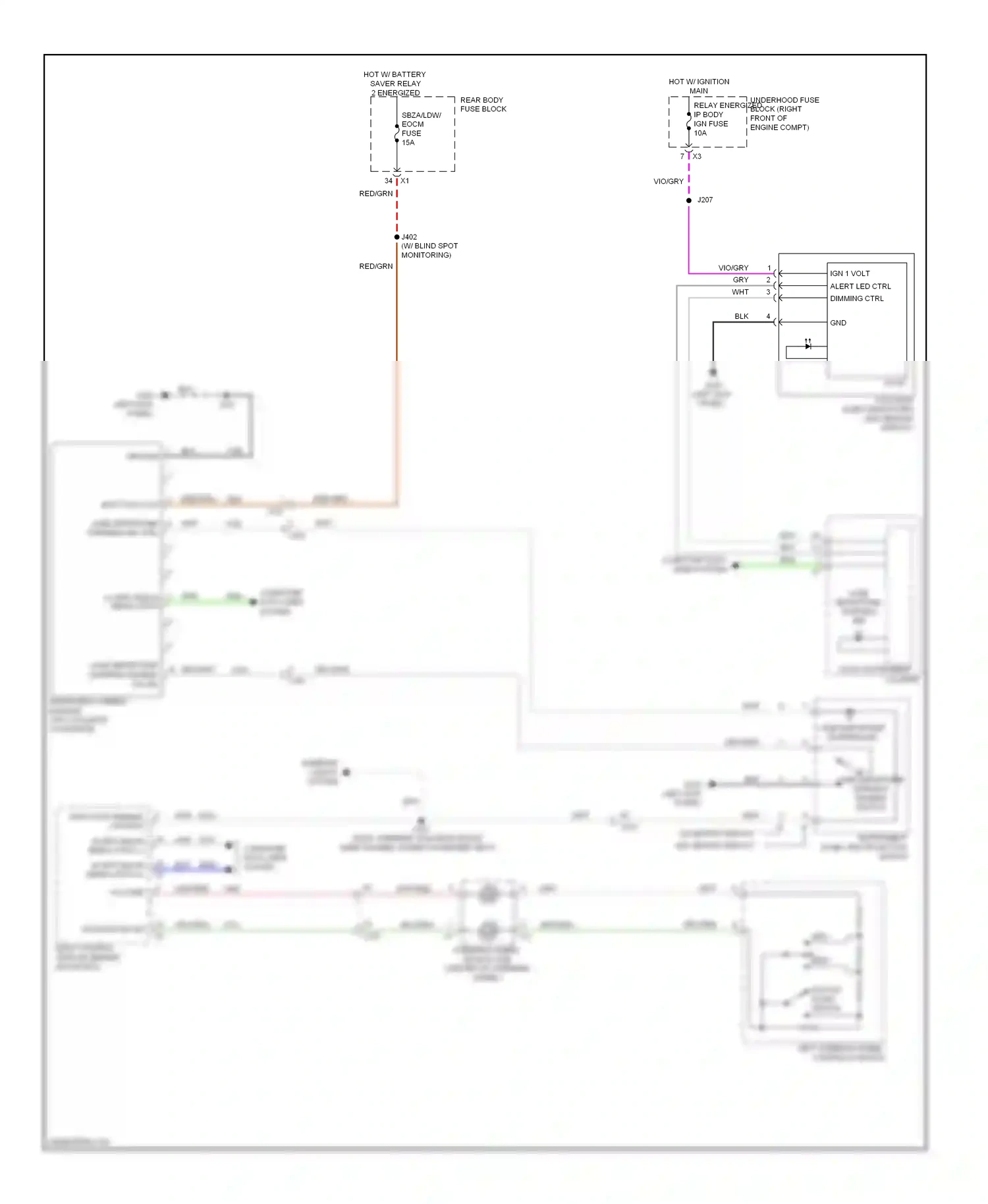 Cadillac ATS I (2012-2014) lane departure warning disable switch wiring diagram  (1 of 1)