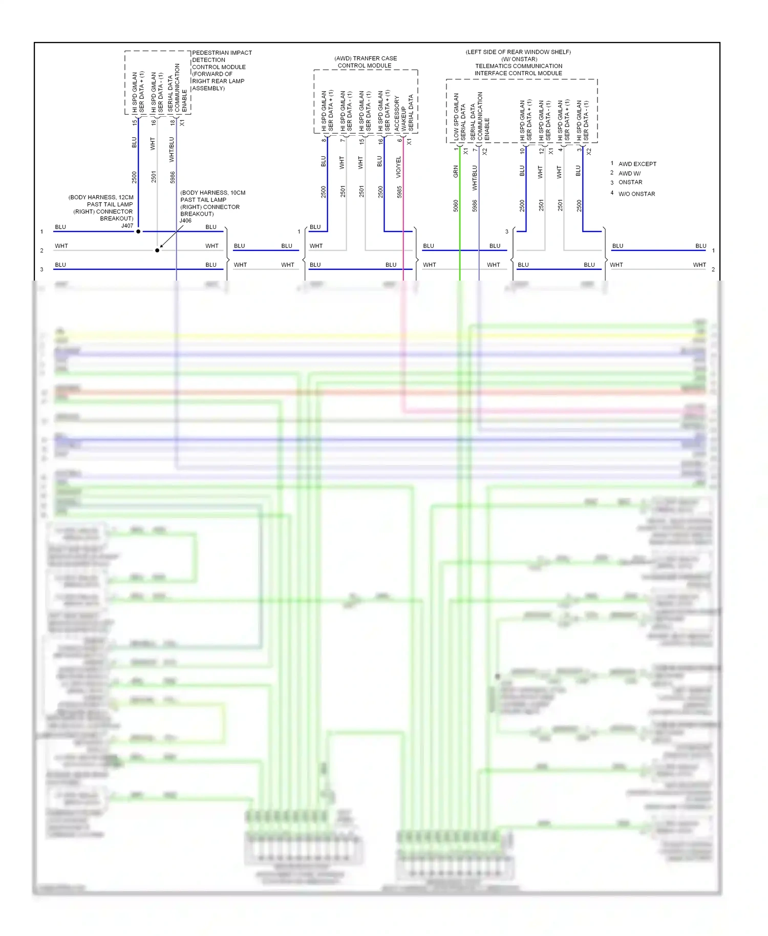 Cadillac ATS I (2012-2014) low spd gmlan serial data wiring diagram  (3 of 5)