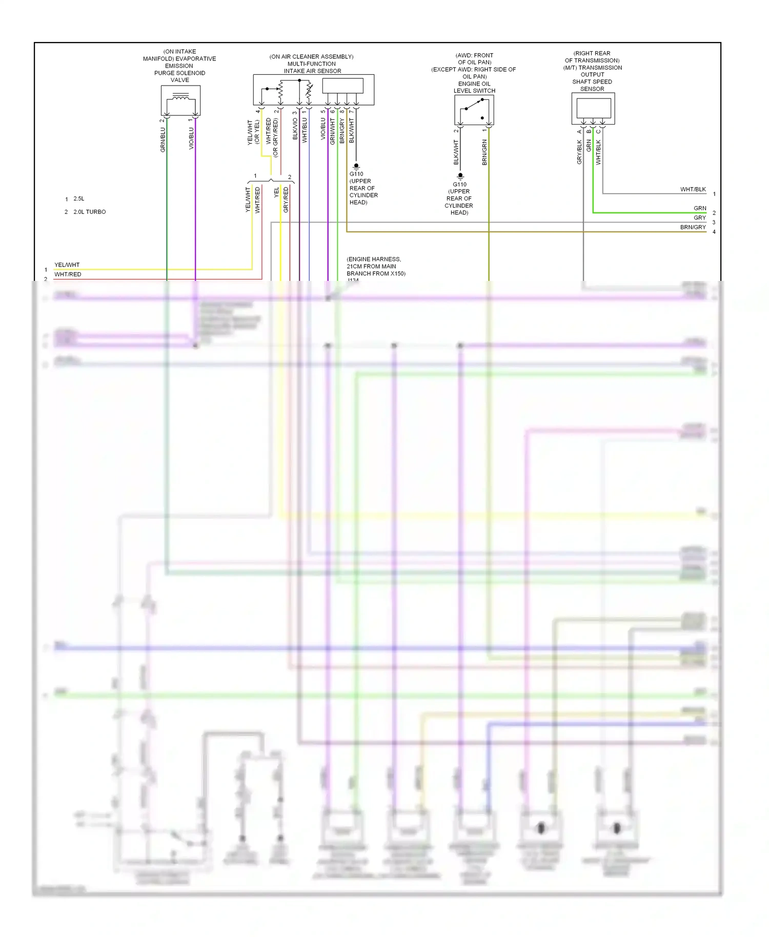 Cadillac ATS I (2012-2014) manifold absolute pressure sensor breakout) wiring diagram  (1 of 2)