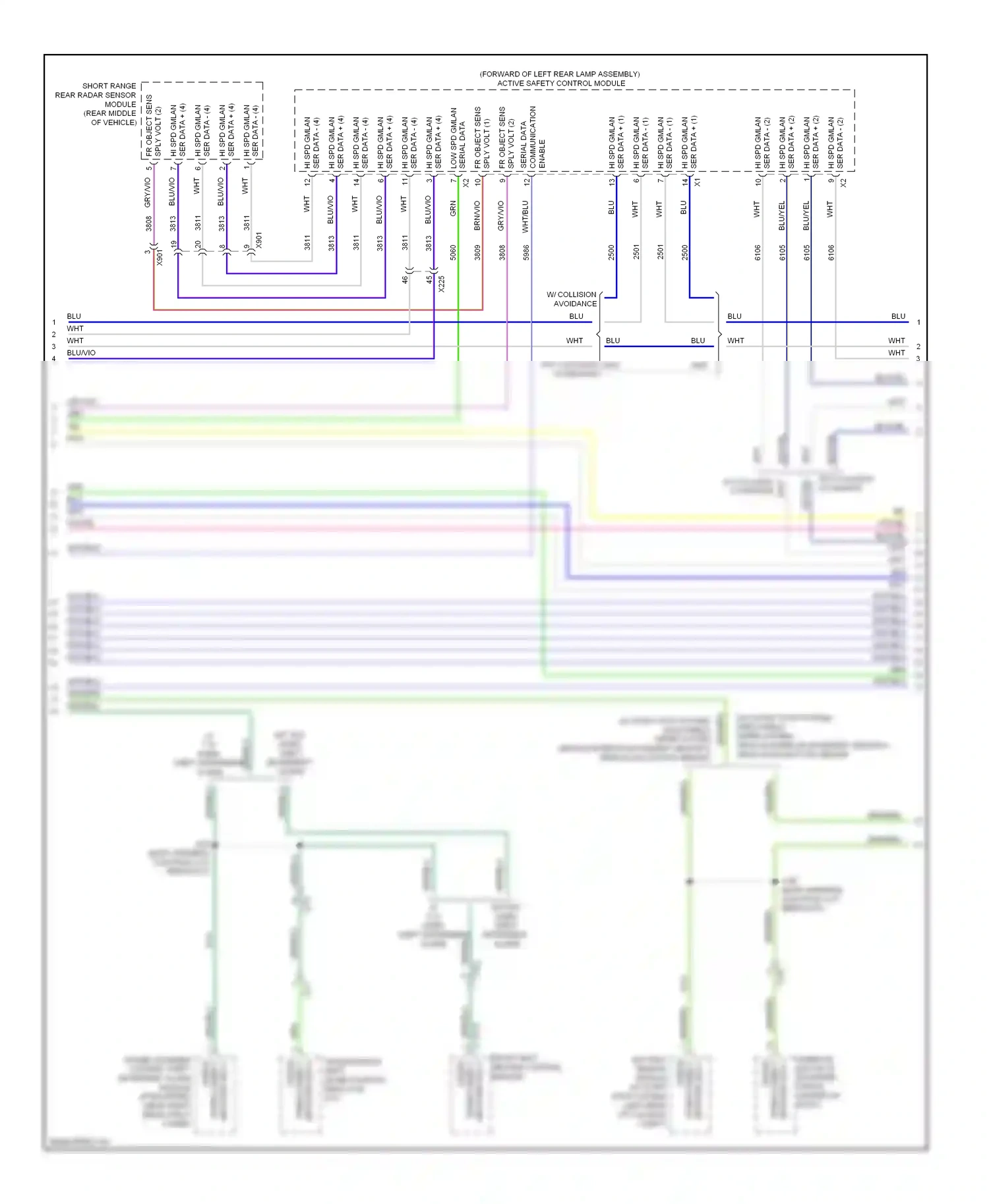 Cadillac ATS I (2012-2014) network bus 2 wiring diagram  (1 of 2)
