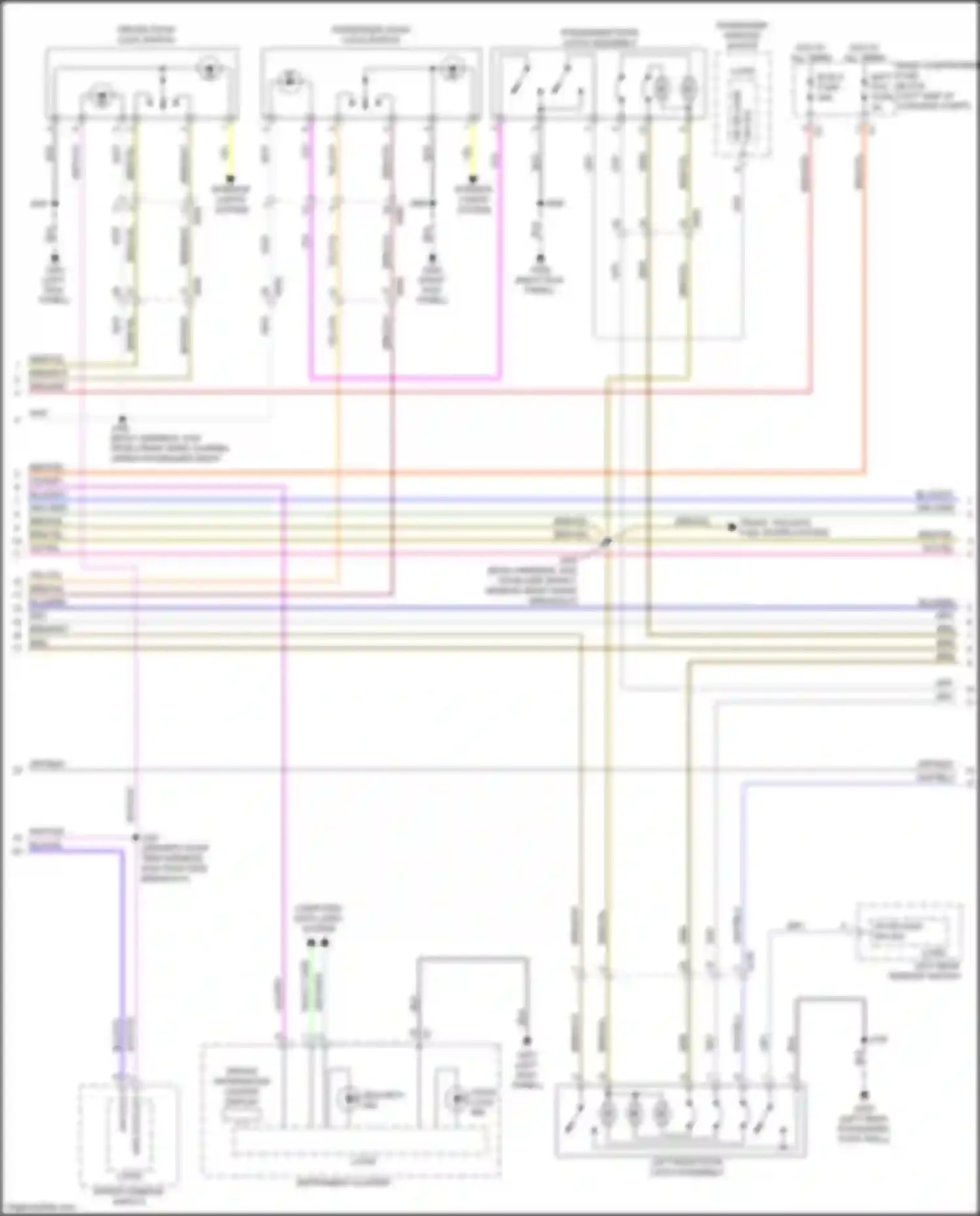 Wiring diagram passenger door lock switch for Cadillac ATS I (2012-2014) (3 of 10)