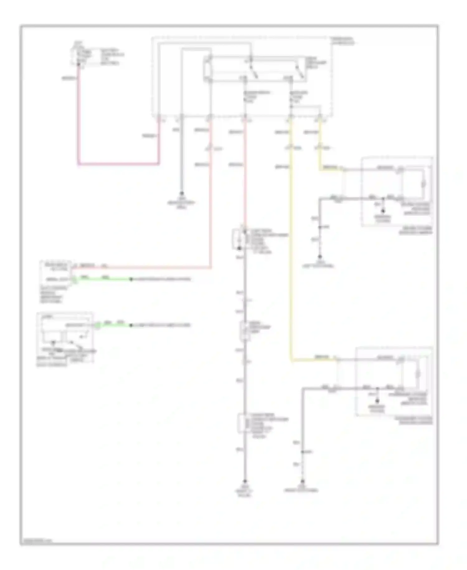 Wiring diagram rear defogger relay for Cadillac ATS I (2012-2014)
