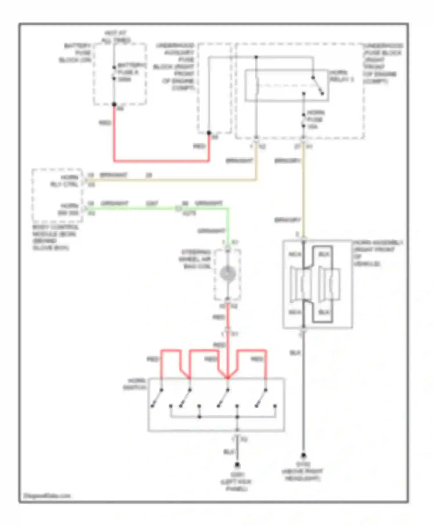 Wiring diagram red for Cadillac ATS I (2012-2014) (5 of 58)