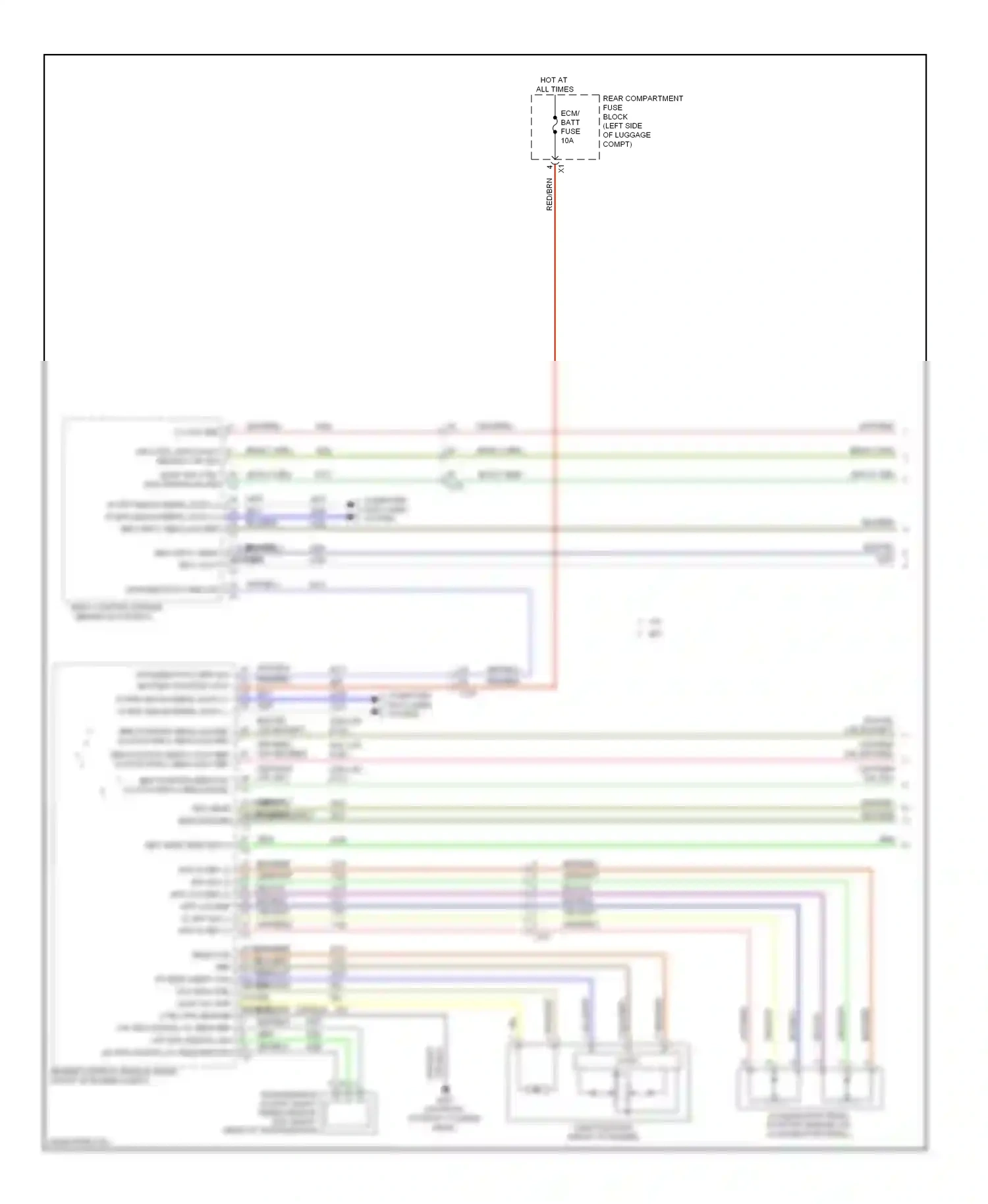 Cadillac ATS I (2012-2014) red/brn wiring diagram  (4 of 33)