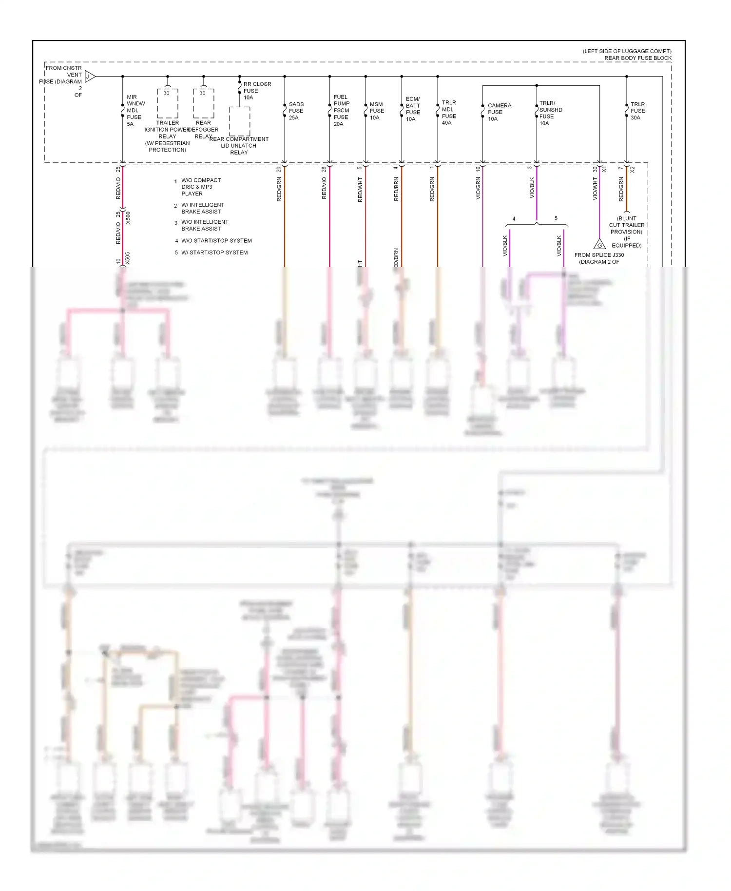 Cadillac ATS I (2012-2014) red/brn wiring diagram  (20 of 33)