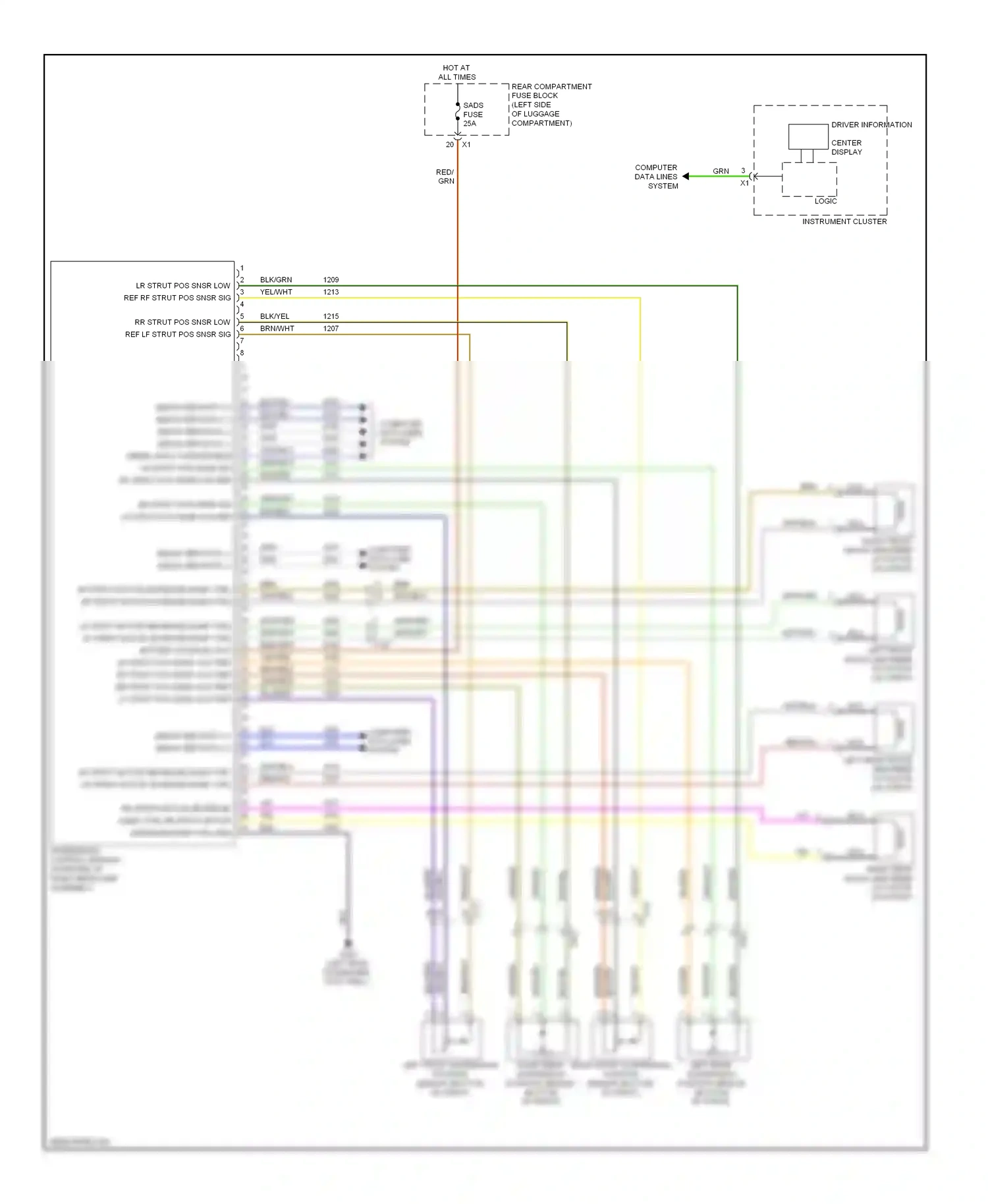 Cadillac ATS I (2012-2014) rf strut motor decrease damp ctrl rf strut motor increase damp ctrl wiring diagram  (1 of 1)