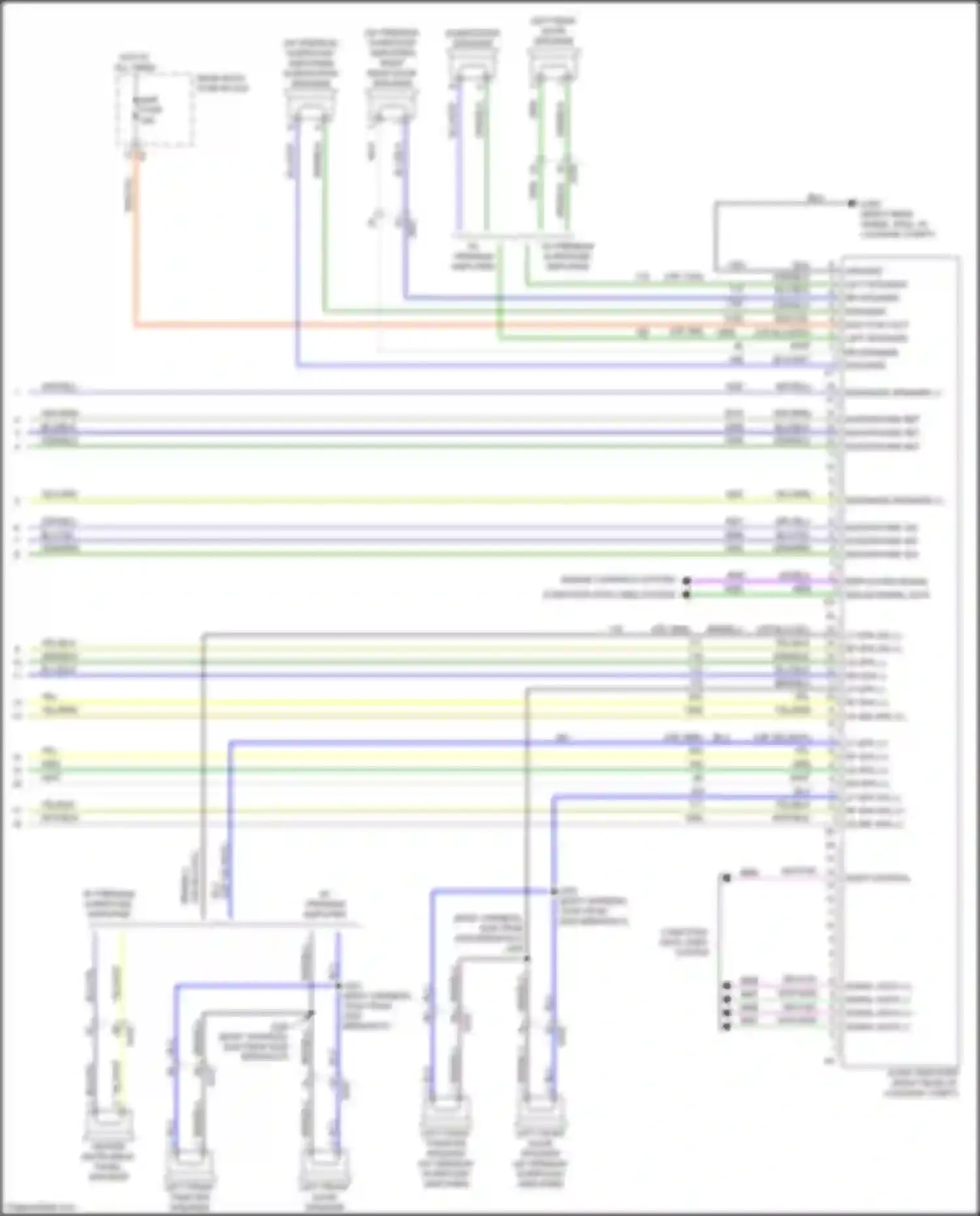 Wiring diagram rr spk + for Cadillac ATS I (2012-2014) (2 of 4)