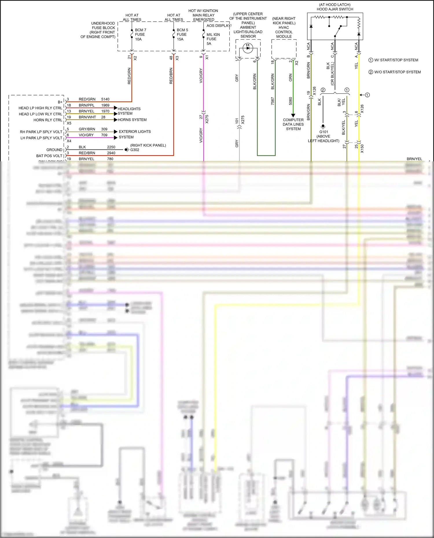 Cadillac ATS I (2012-2014) scty lock rly ctrl wiring diagram  (3 of 8)