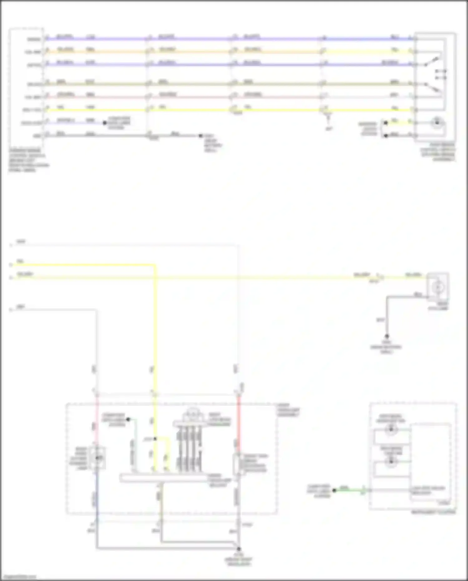 Wiring diagram right park daytime running lamp for Cadillac ATS I (2012-2014)