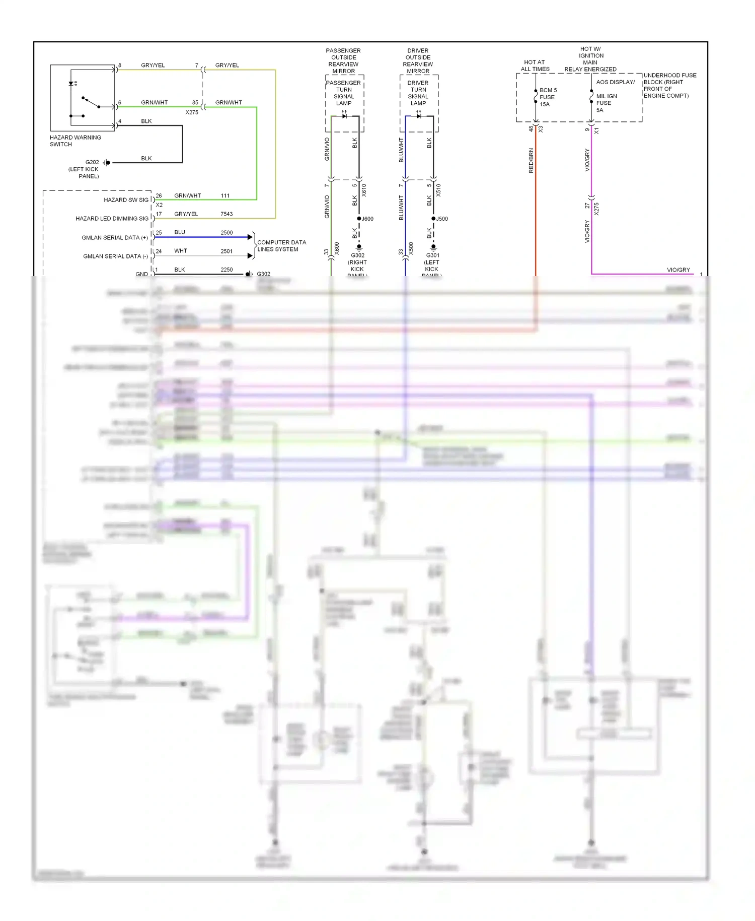 Cadillac ATS I (2012-2014) vio/gry wiring diagram  (14 of 55)