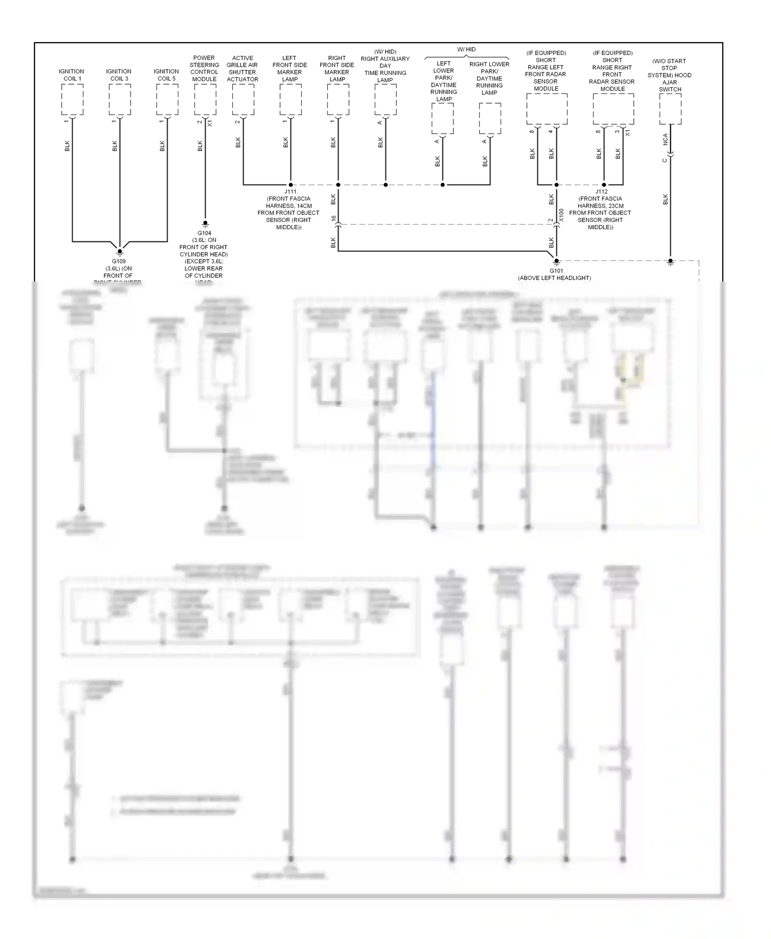 Cadillac ATS I (2012-2014) w/o hid wiring diagram  (3 of 4)