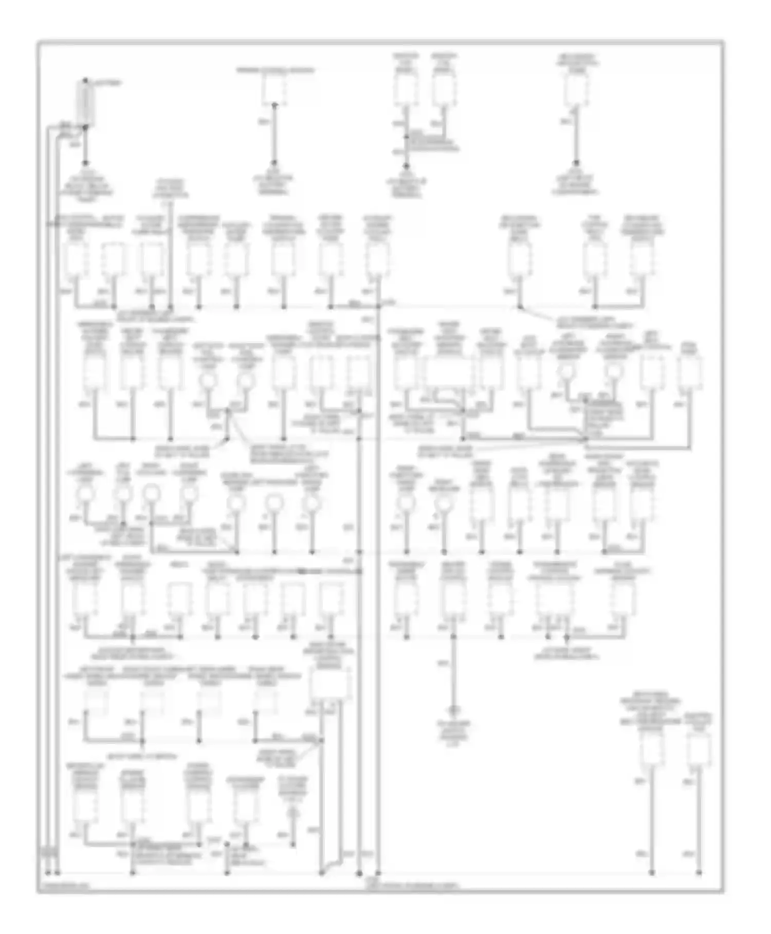 Catera Cadillac I (1996-2001): Ground distribution circuit (1 of 2)