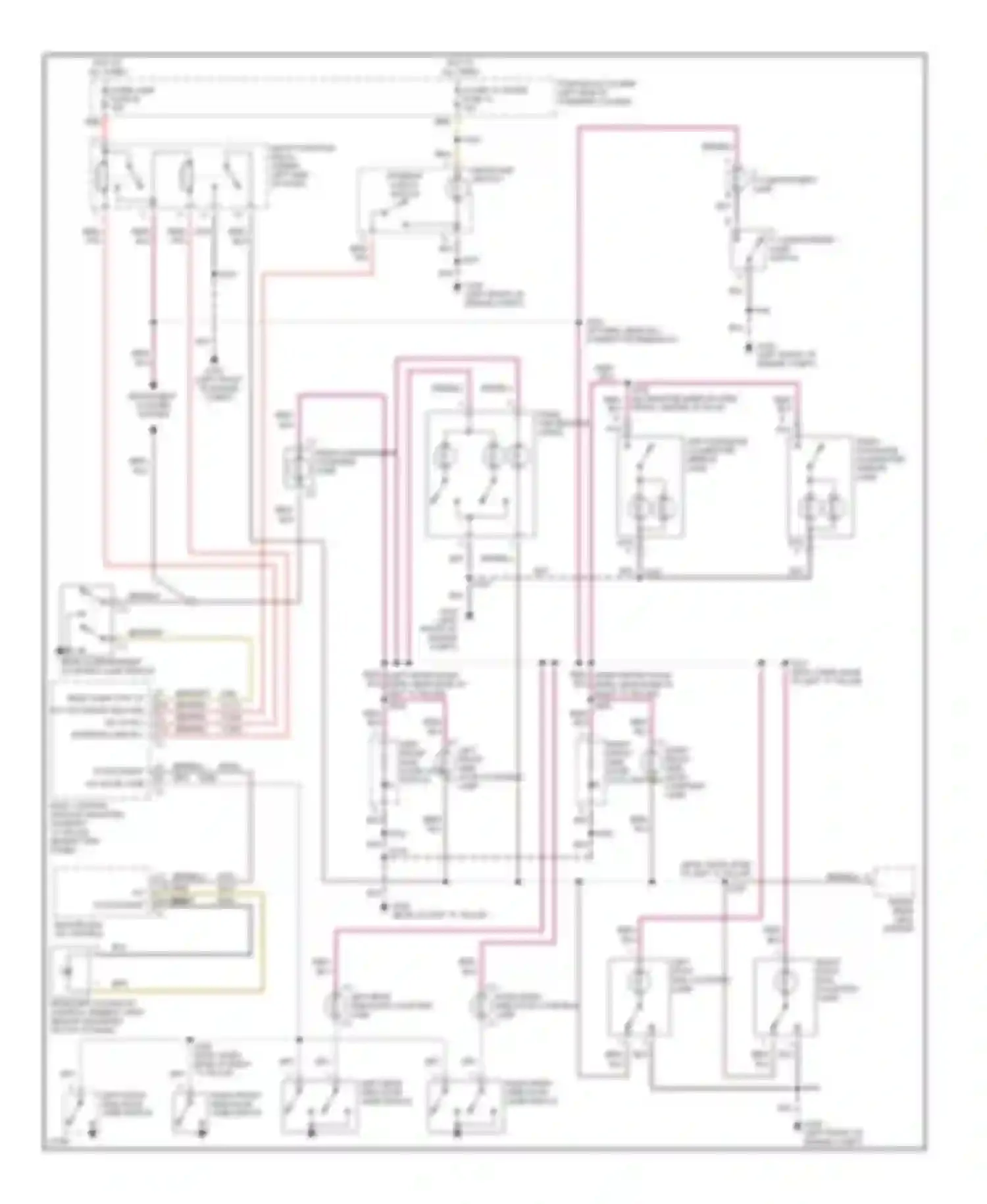 Catera Cadillac I (1996-2001): Courtesy lamps circuit