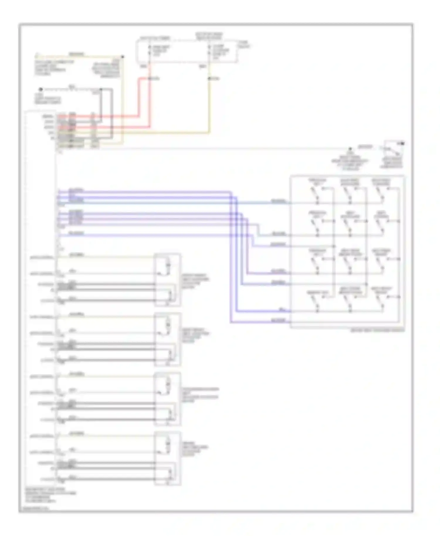 Catera Cadillac I (1996-2001): Memory seat & mirrors circuit (1 of 2)