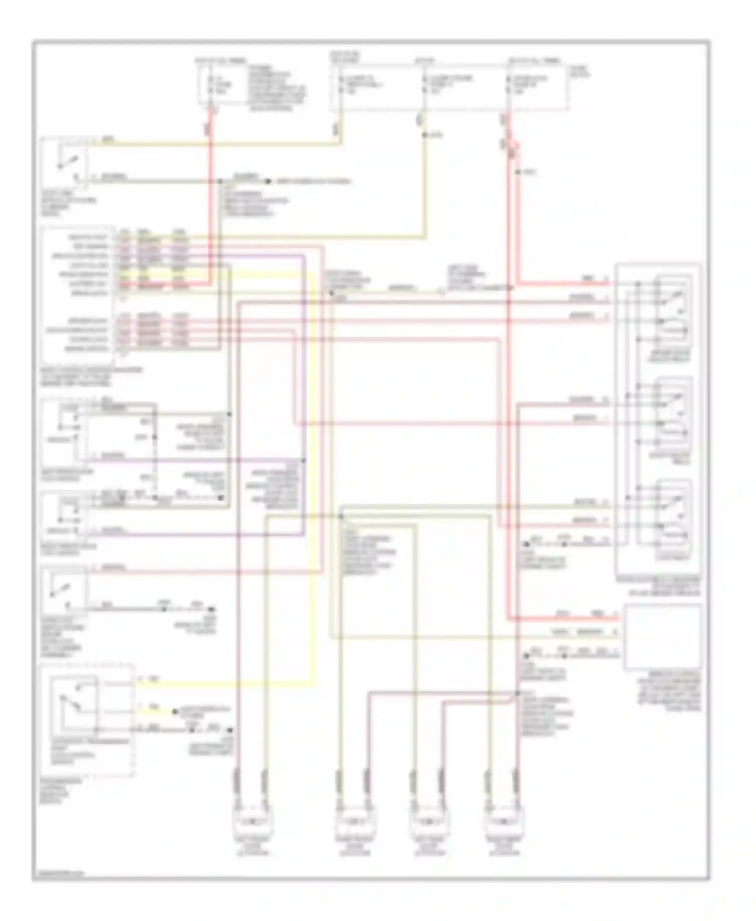 Catera Cadillac I (1996-2001): Power door lock circuit