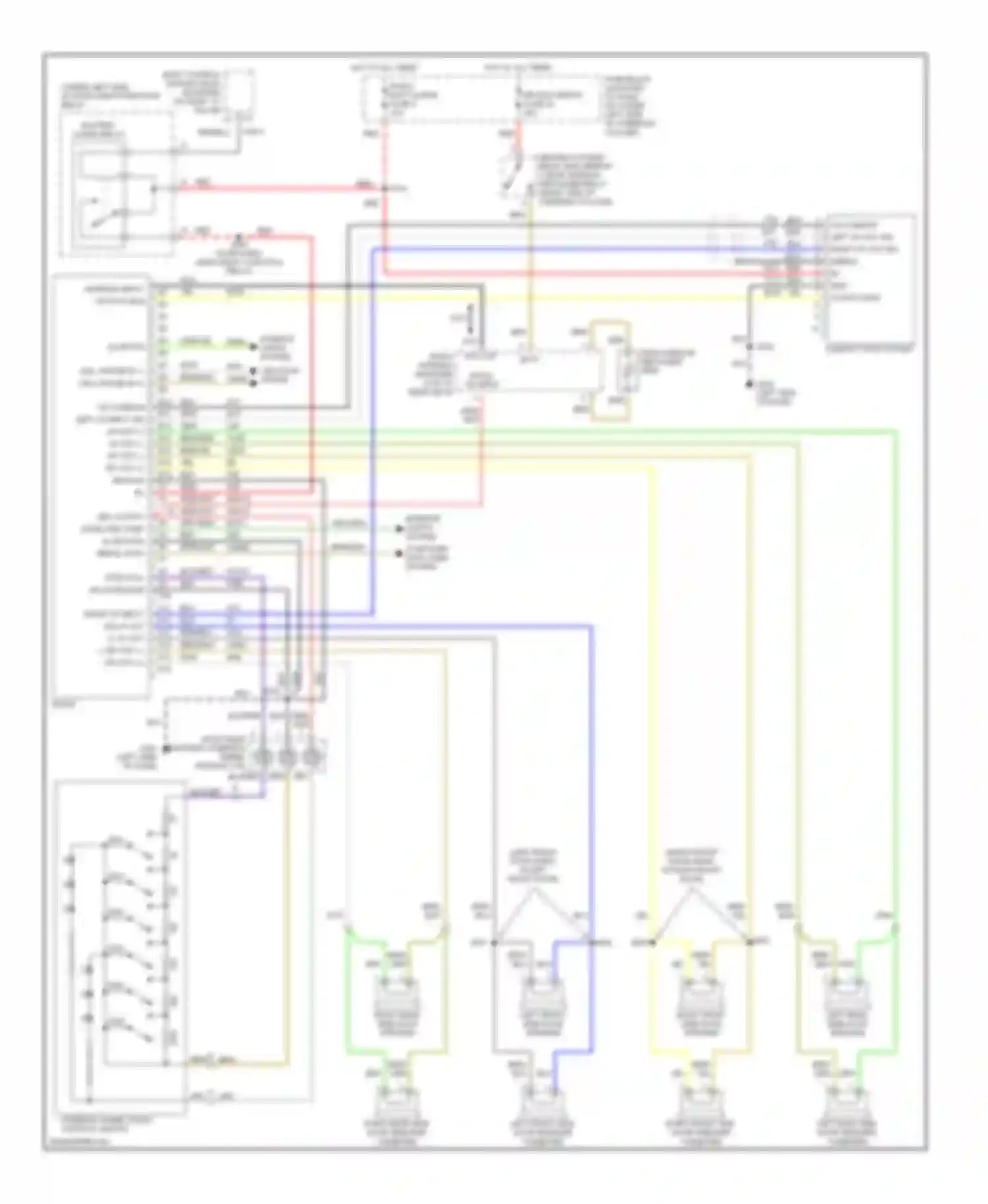 Catera Cadillac I (1996-2001): Radio circuits, without bose system