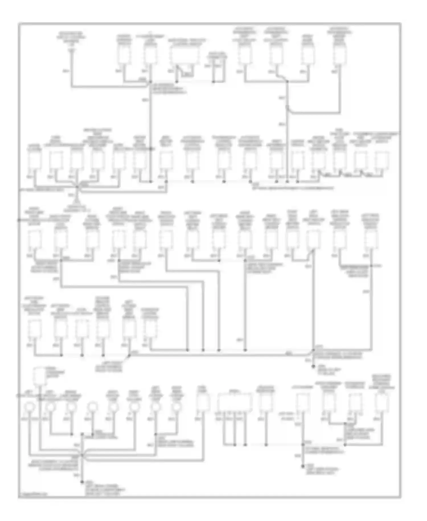 Wiring diagram left backup lamp auxiliary brake lamp middle taillamp for Cadillac Catera I (1996-2001) (1 of 1)
