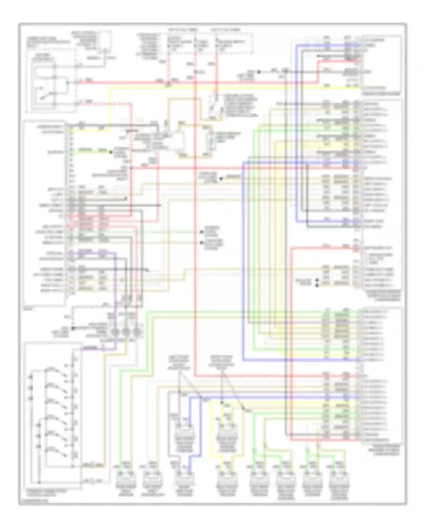 Wiring diagram left rear shelf speaker left front side door speaker for Cadillac Catera I (1996-2001) (1 of 1)