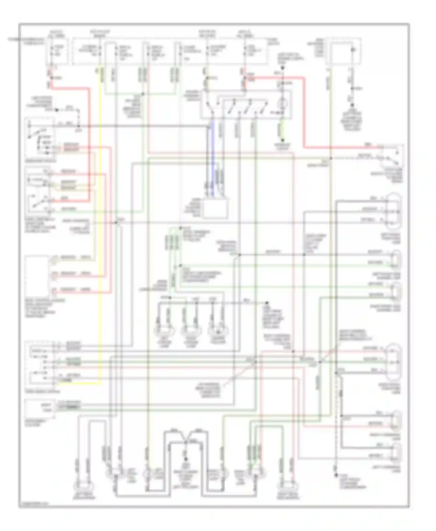 Wiring diagram left rear side marker for Cadillac Catera I (1996-2001) (1 of 1)