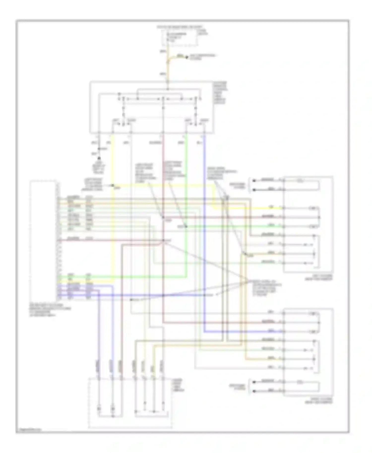Wiring diagram o/s mirror fuse 13 for Cadillac Catera I (1996-2001) (2 of 3)