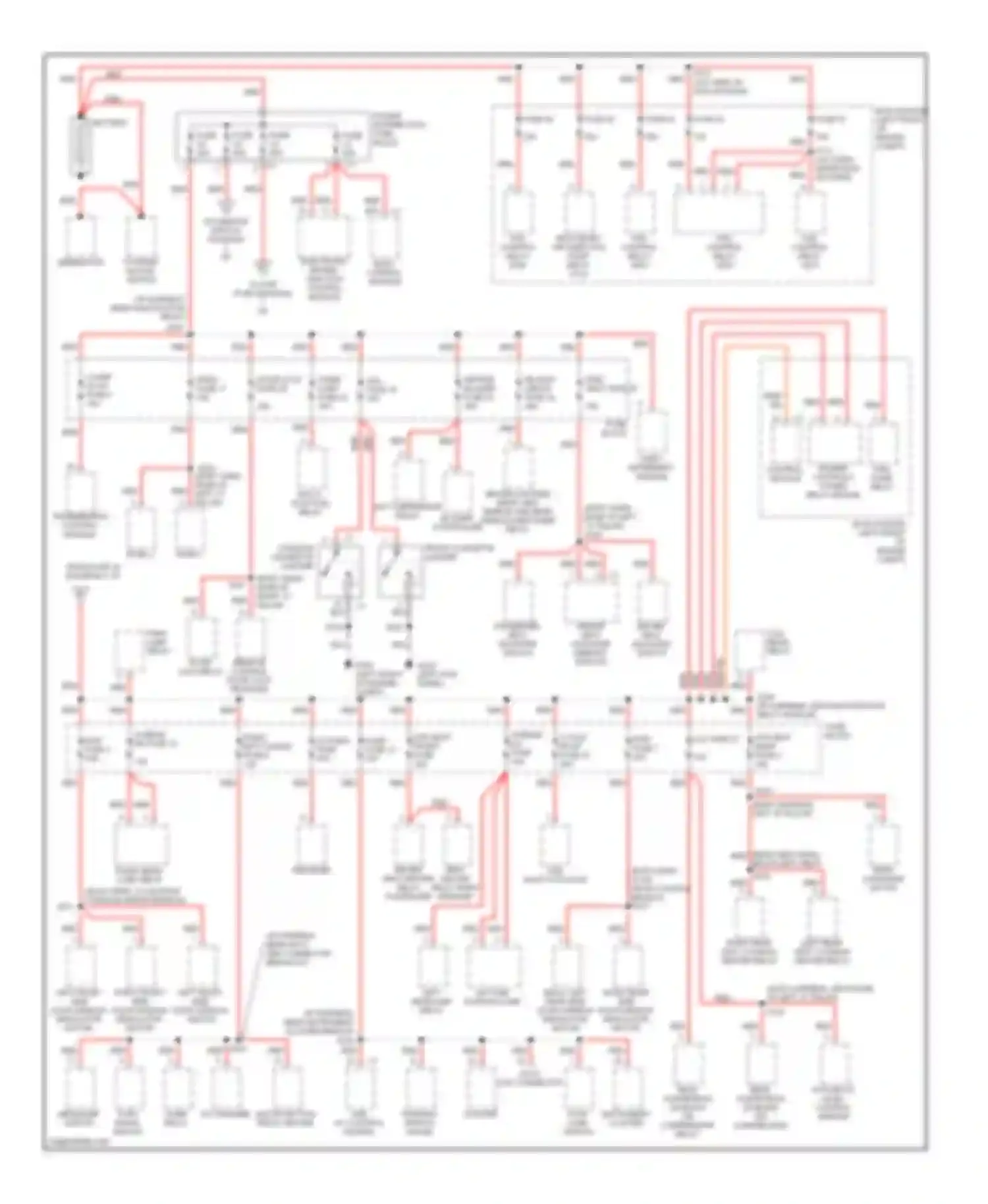 Wiring diagram power distribution fuse block for Cadillac Catera I (1996-2001) (3 of 5)
