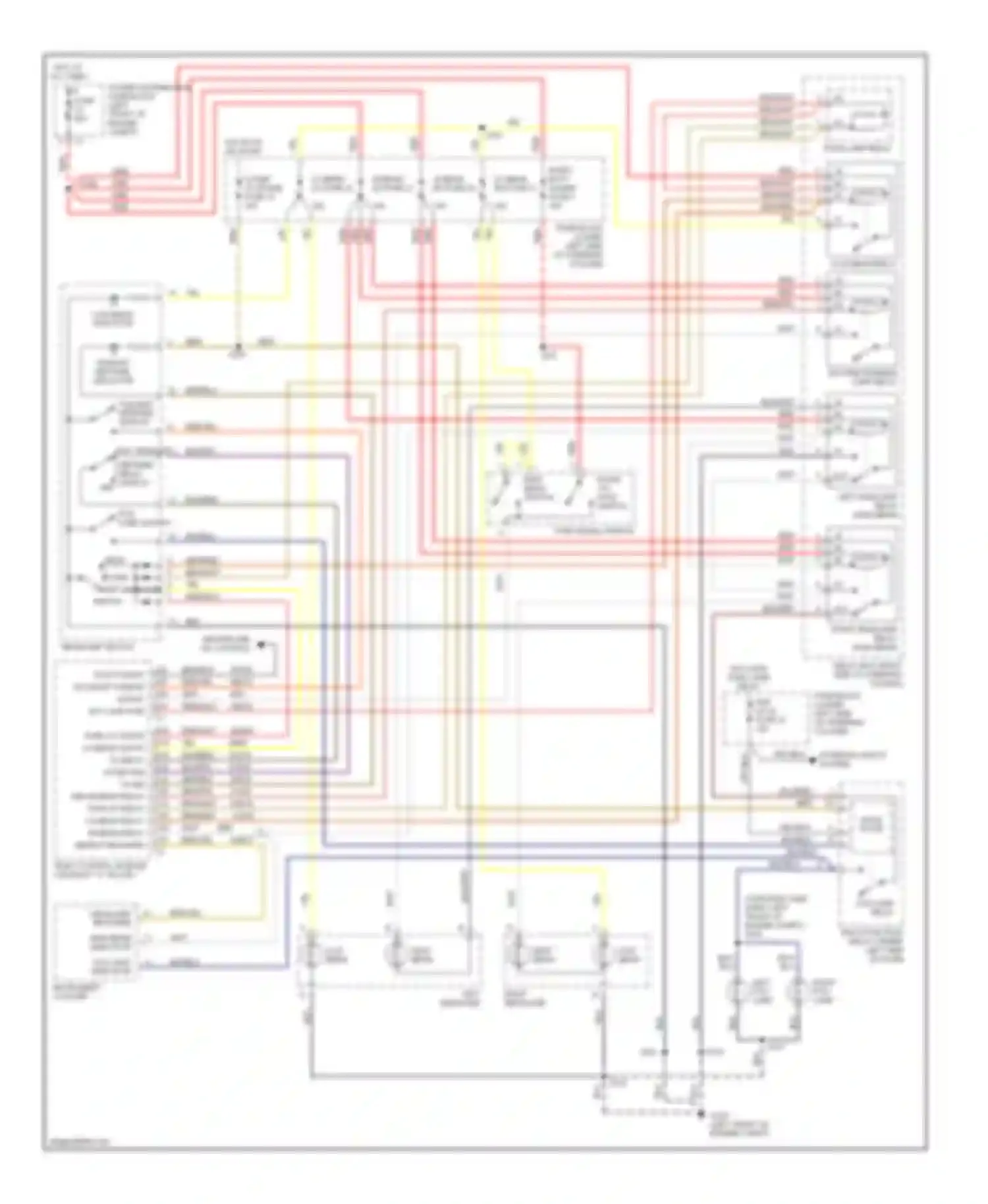 Wiring diagram right headlamp for Cadillac Catera I (1996-2001) (2 of 2)