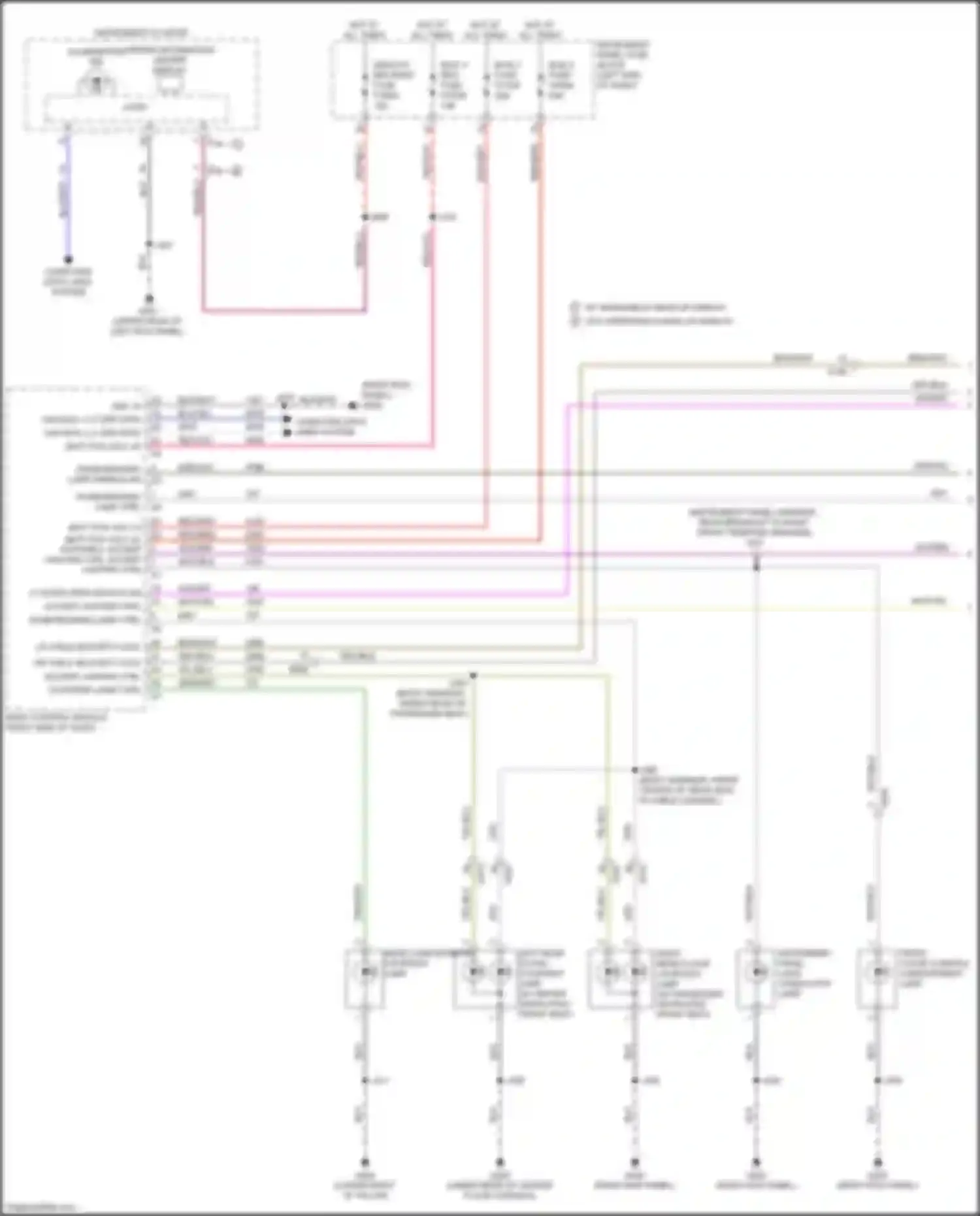 CT4-V Cadillac I (2019-2024): Courtesy lamps circuit (1 of 3)