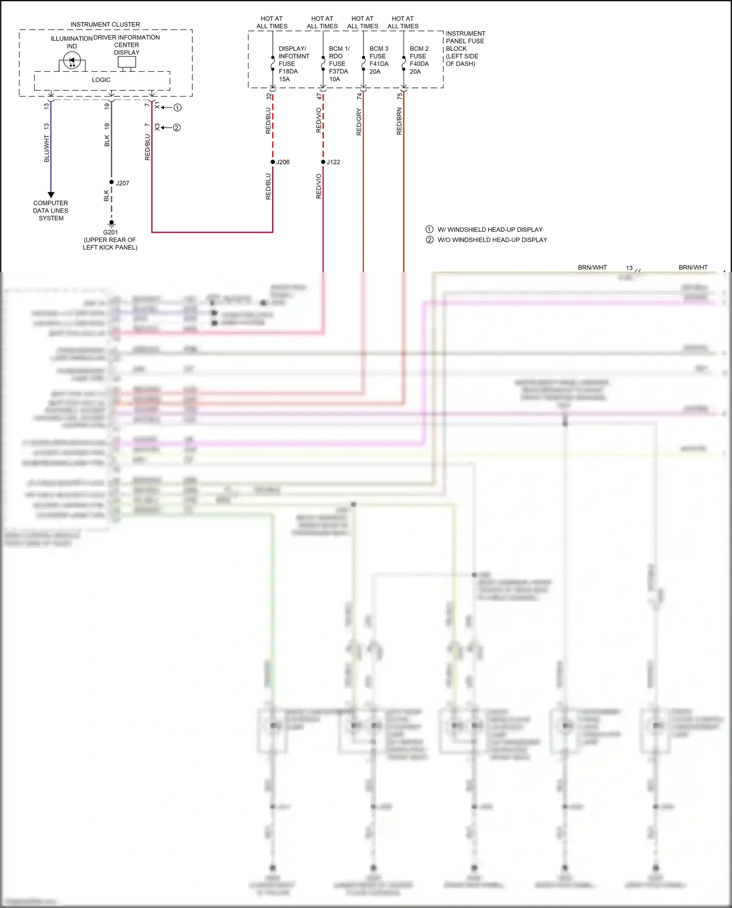 Cadillac CT4-V I (2019-2024) accent lighting ctrl wiring diagram  (1 of 1)