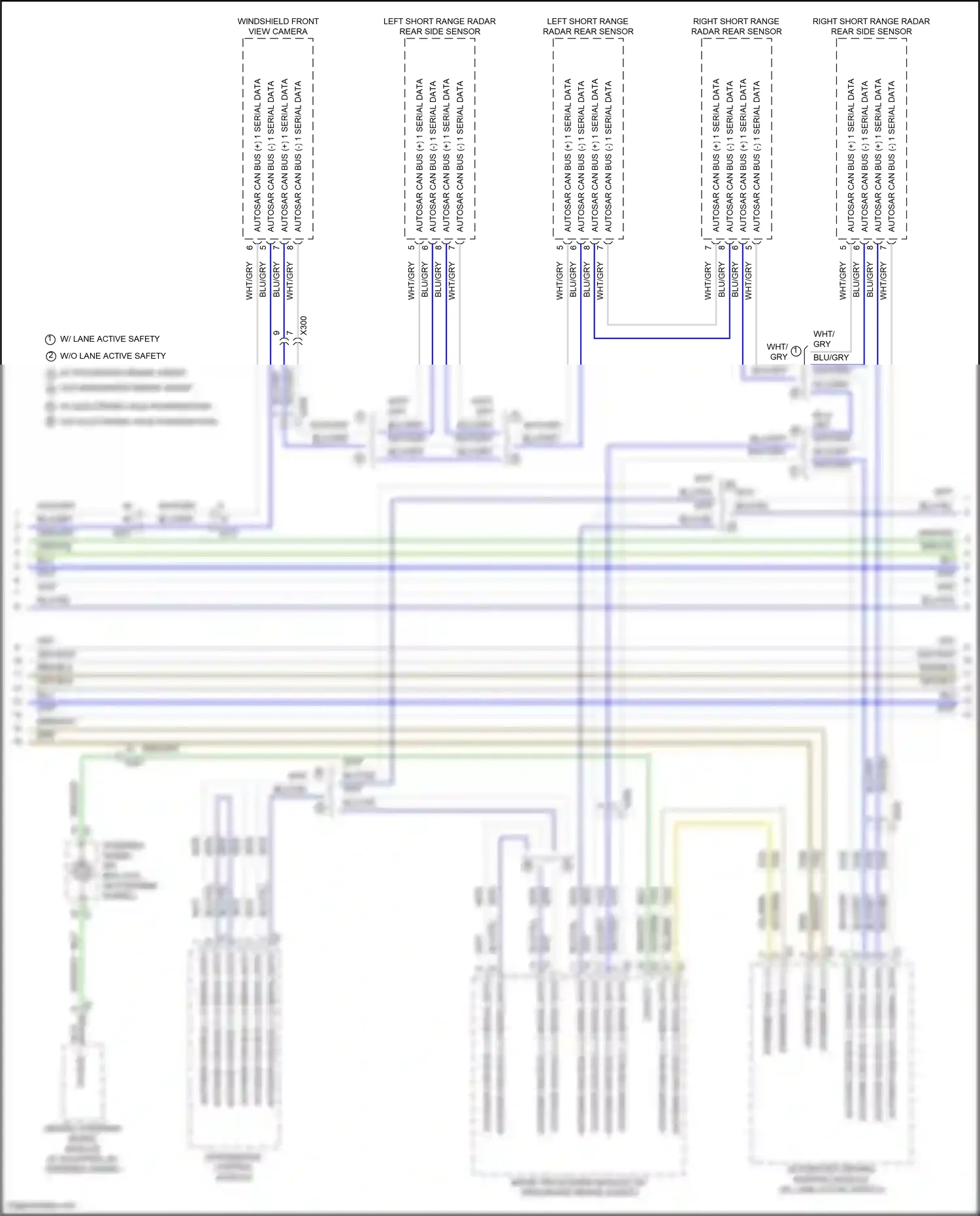 Cadillac CT4-V I (2019-2024) automated driving mapping module wiring diagram  (2 of 4)