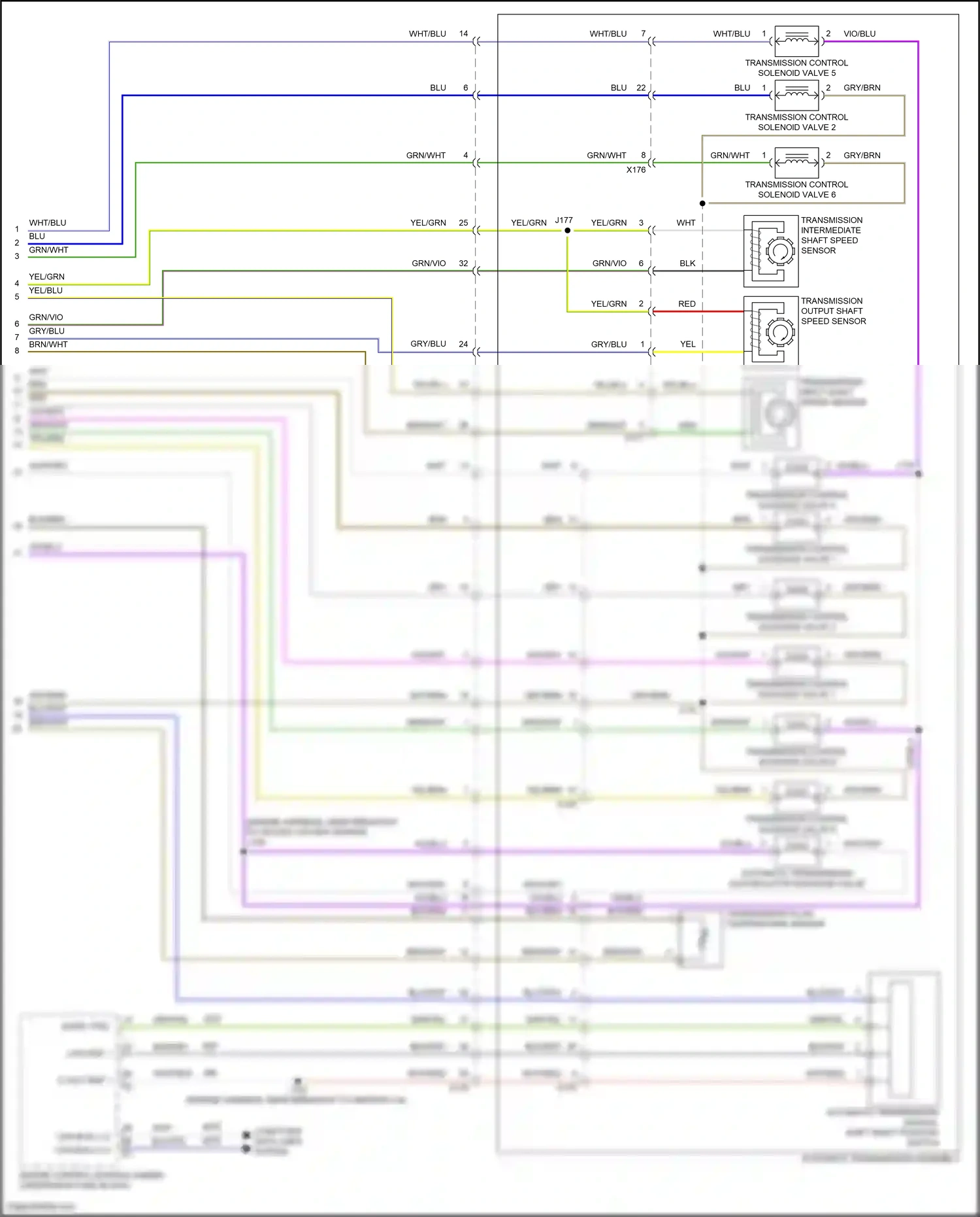 Cadillac CT4-V I (2019-2024) automatic transmission assembly wiring diagram  (3 of 6)