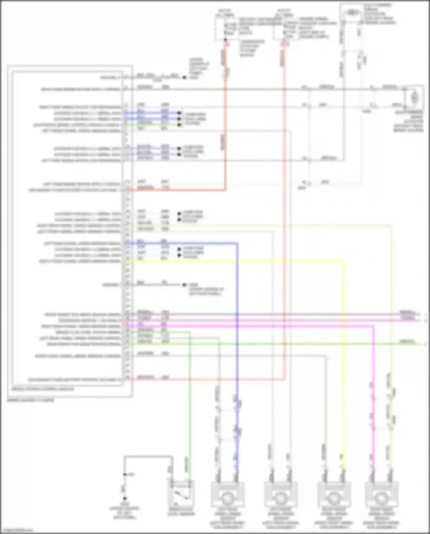 Wiring diagram brake fluid level sensor for Cadillac CT4-V I (2019-2024) (1 of 4)