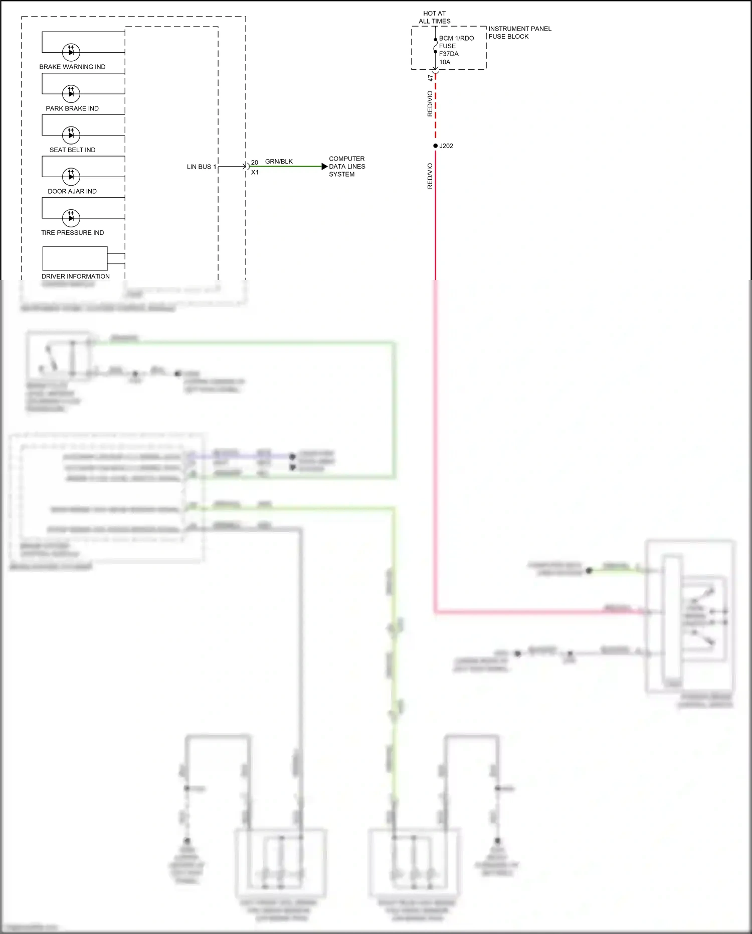 Cadillac CT4-V I (2019-2024) brake system control module wiring diagram  (7 of 7)