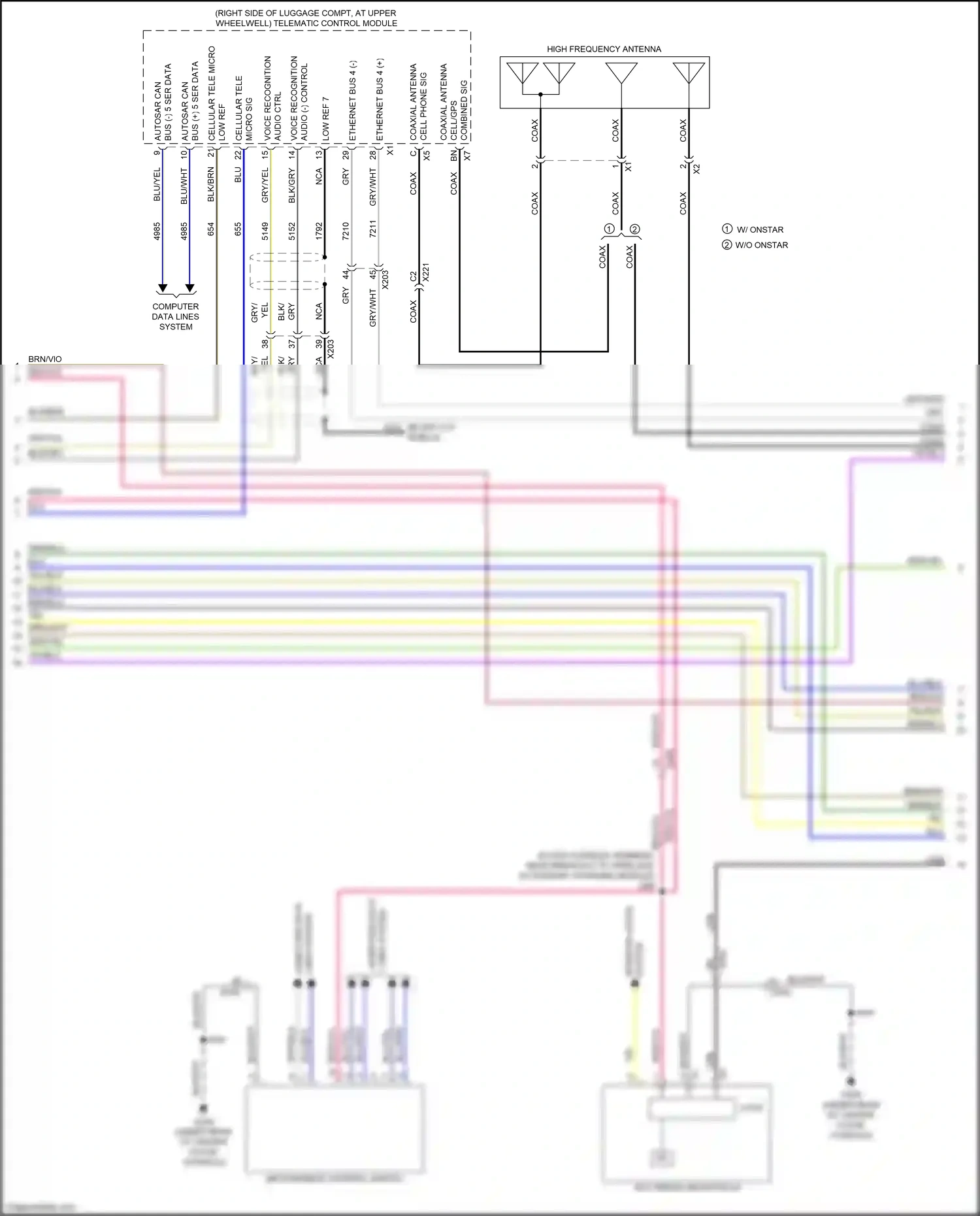 Cadillac CT4-V I (2019-2024) computer data lines system wiring diagram  (73 of 118)