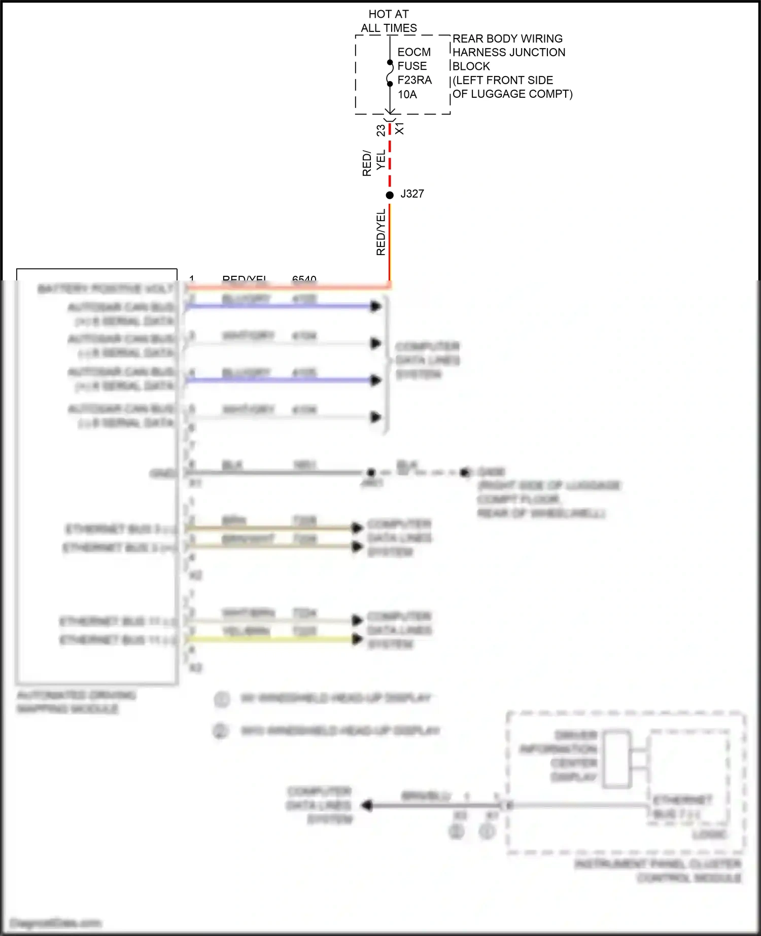 Cadillac CT4-V I (2019-2024) computer data lines system wiring diagram  (11 of 118)