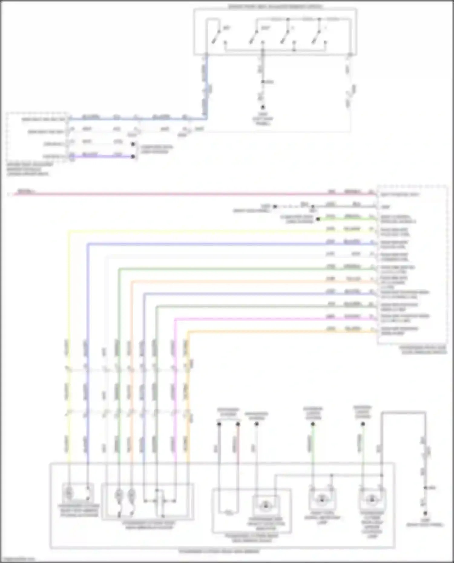 Wiring diagram pass mir mtr fold in ctrl for Cadillac CT4-V I (2019-2024)