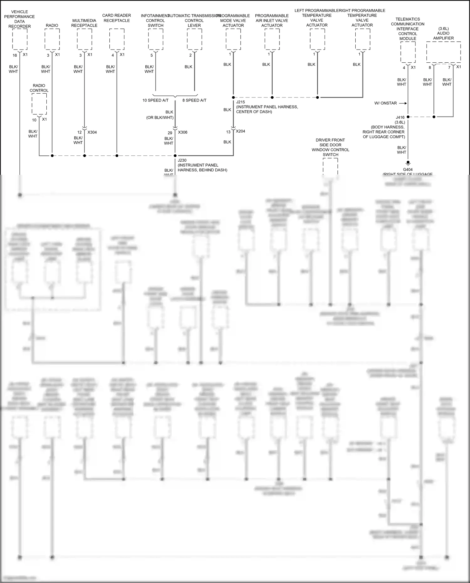 Cadillac CT4-V I (2019-2024) driver memory switch wiring diagram  (1 of 1)