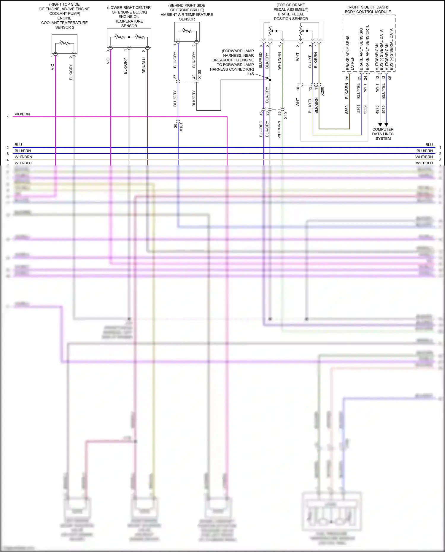 Cadillac CT4-V I (2019-2024) engine coolant temperature sensor 2 wiring diagram  (3 of 4)