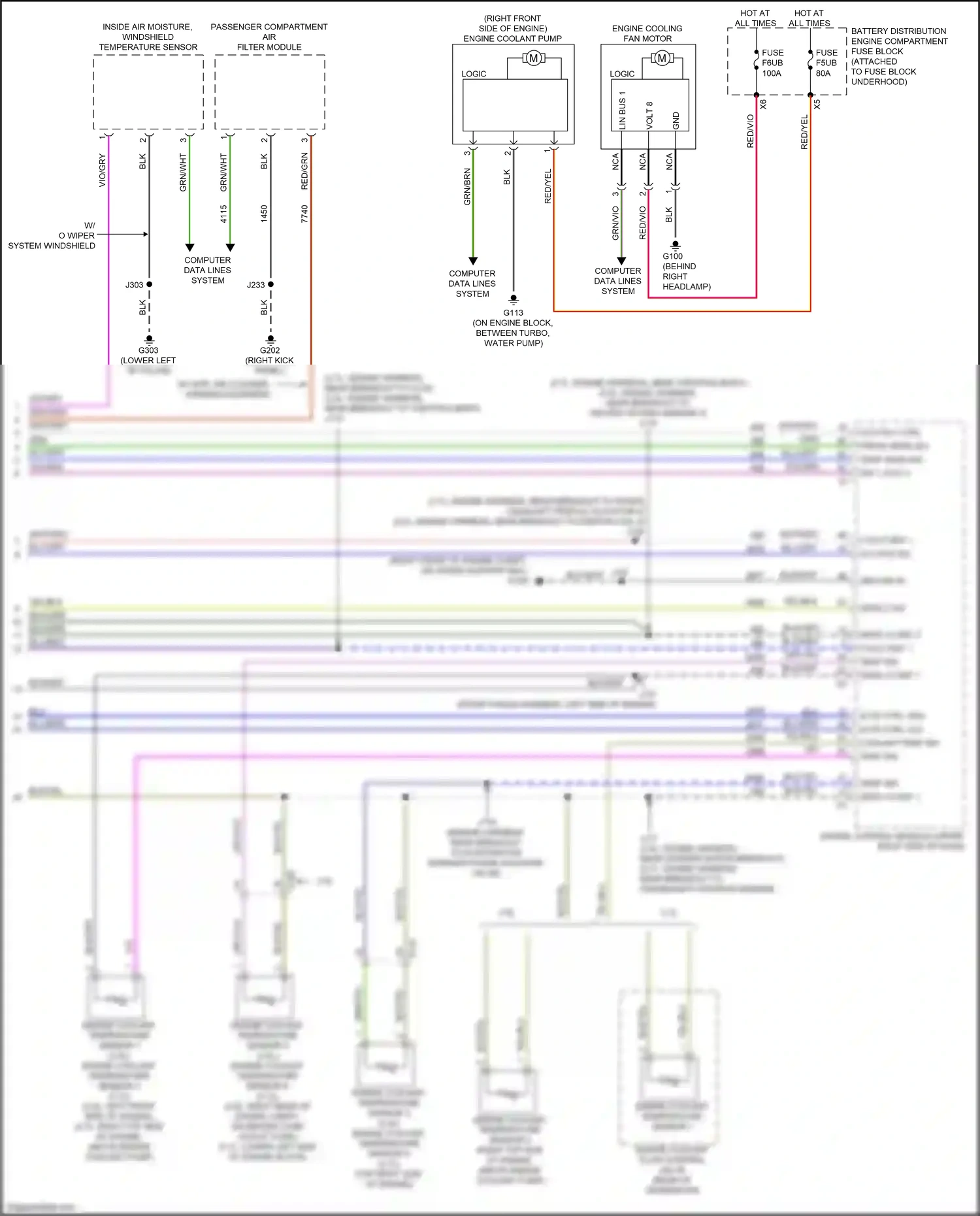 Cadillac CT4-V I (2019-2024) engine coolant temperature sensor 4 wiring diagram  (1 of 2)