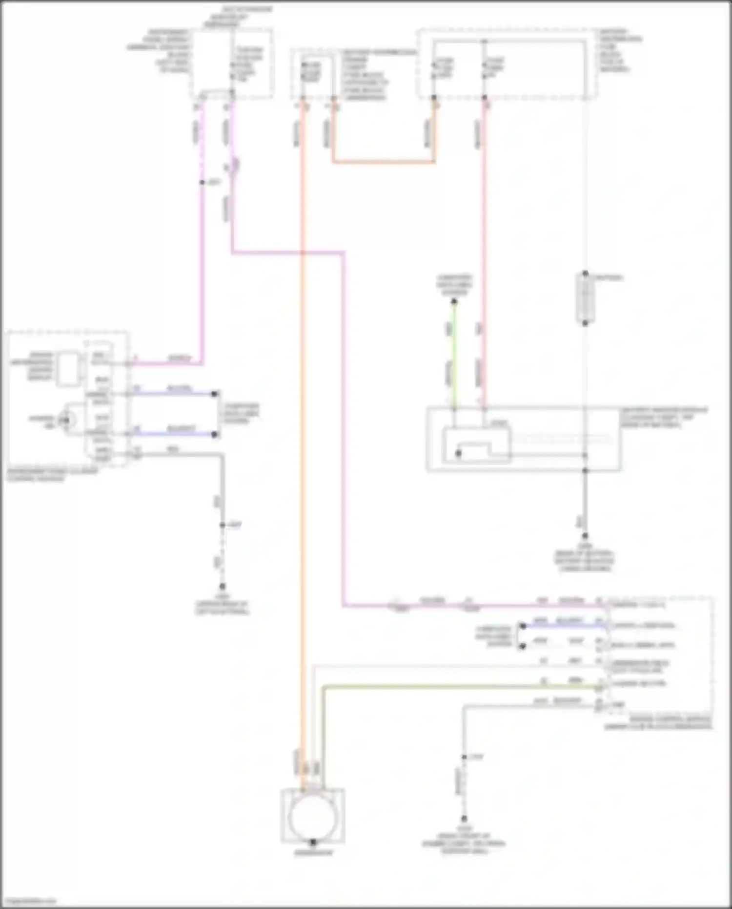 Wiring diagram battery monitor module for Cadillac CT4-V I (2019-2024)