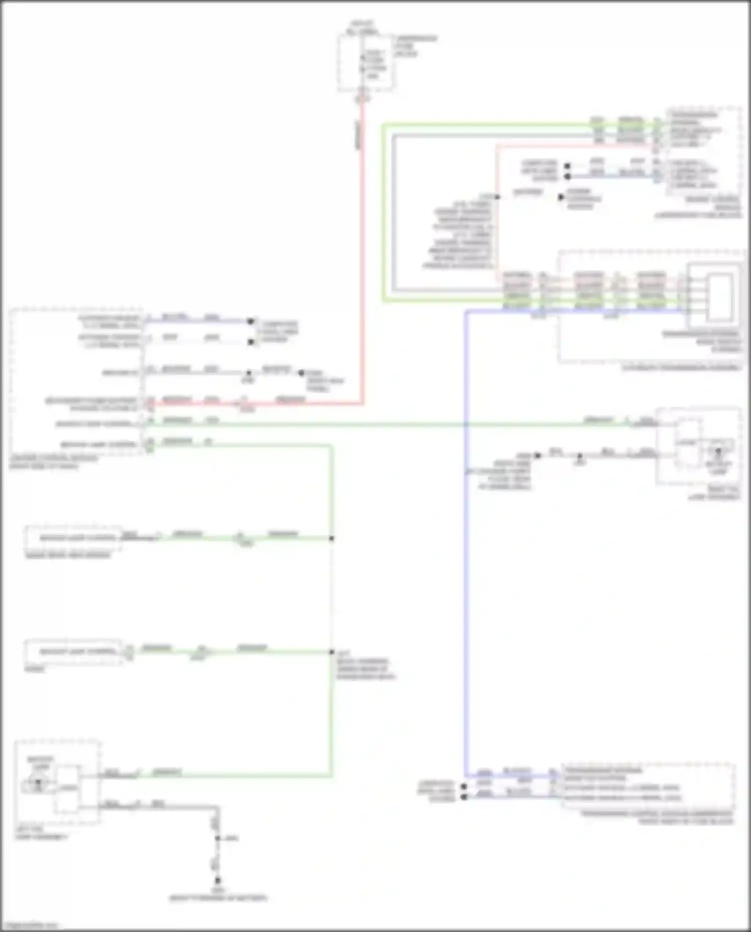 Wiring diagram inside rear view mirror for Cadillac CT4-V I (2019-2024)