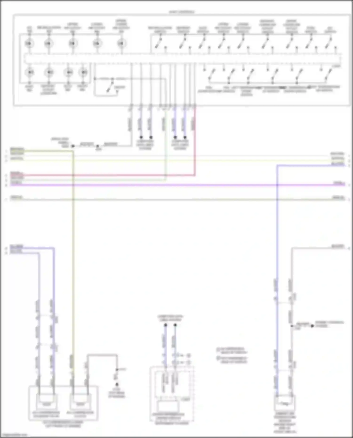 Wiring diagram right temperature down switch for Cadillac CT4-V I (2019-2024)