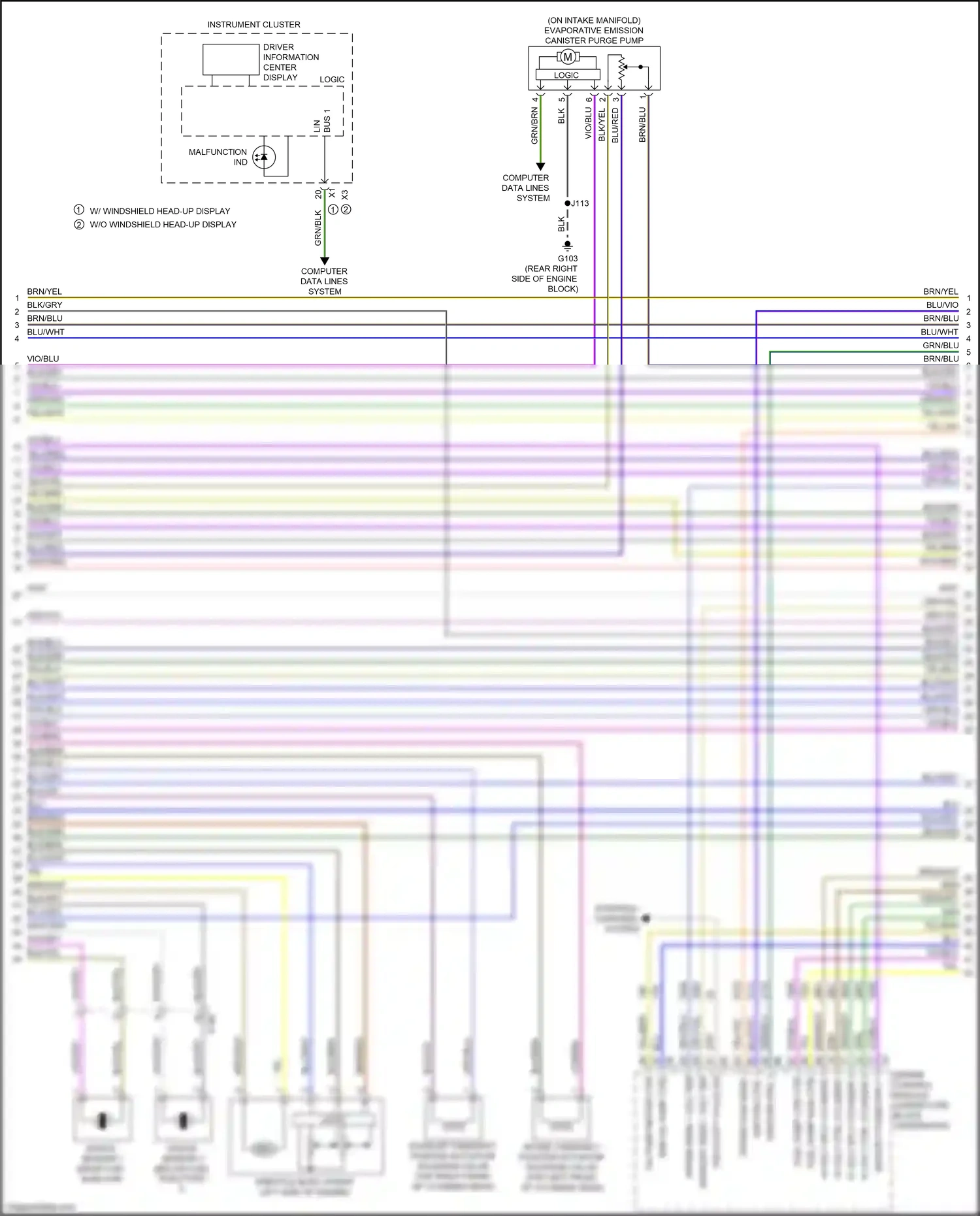 Cadillac CT4-V I (2019-2024) ignition ctrl 1 wiring diagram  (2 of 2)