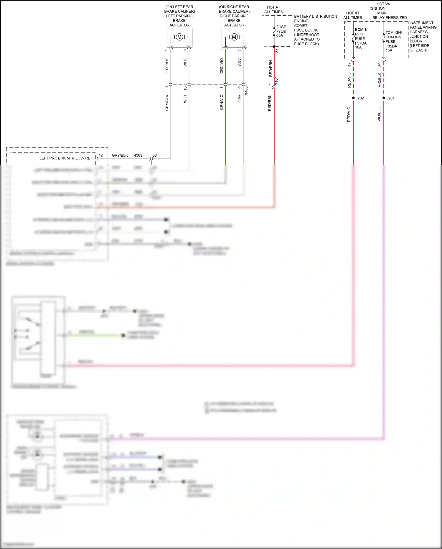 Cadillac CT4-V I (2019-2024) instrument panel cluster control module wiring diagram  (7 of 18)