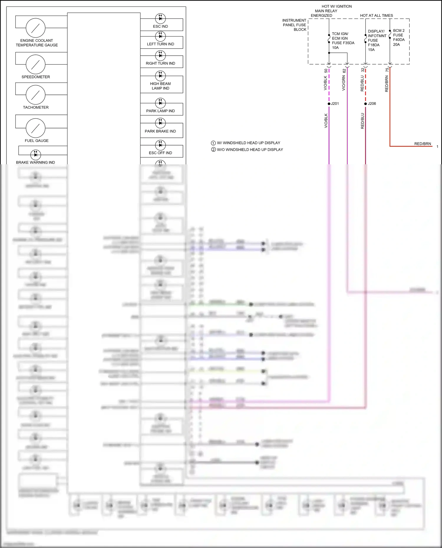 Cadillac CT4-V I (2019-2024) instrument panel cluster control module wiring diagram  (16 of 18)