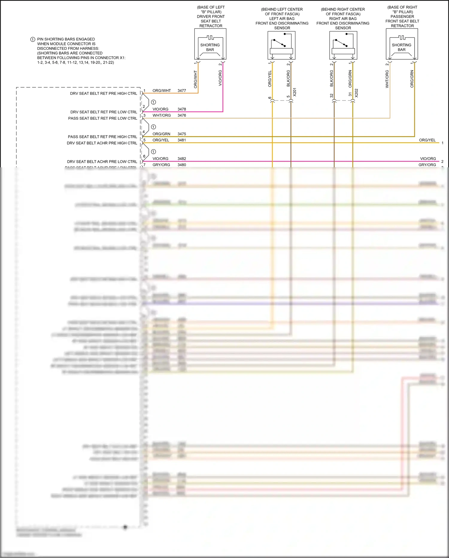 Cadillac CT4-V I (2019-2024) lf impact discriminating sensor low ref wiring diagram  (1 of 1)