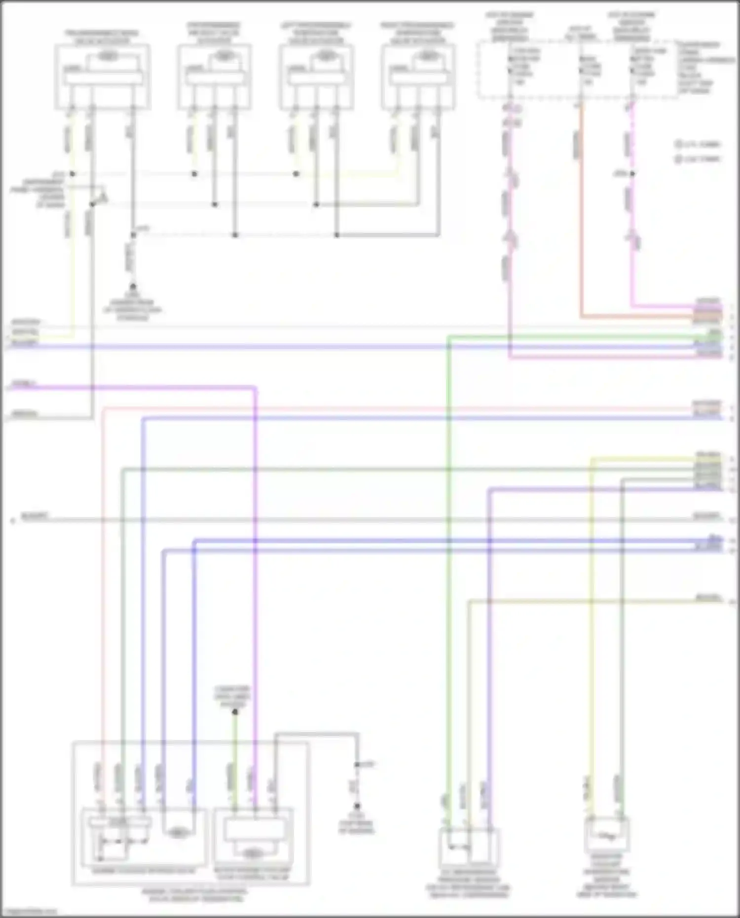 Wiring diagram right programmable temperature valve actuator for Cadillac CT4-V I (2019-2024)